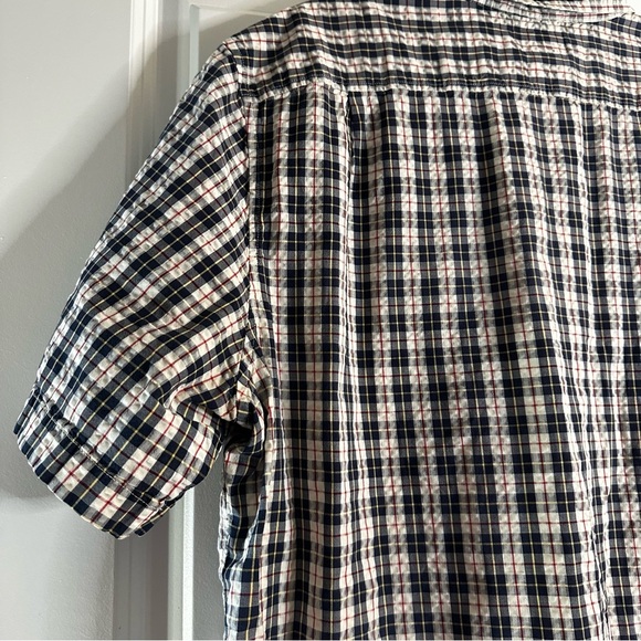 L.L. Bean Men’s Short Sleeve Plaid Button-Down Shirt XL Slightly Fitted Cotton - Picture 9 of 10